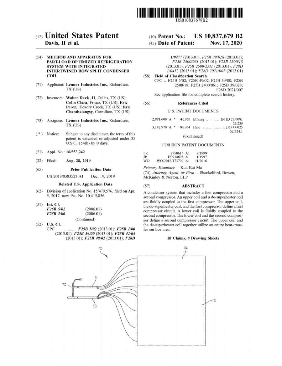 First page preview of US10837679B2